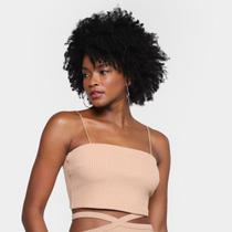Top All's Cropped Alças Transpassado Canelado Feminino Top All's Cropped Alças Transpassado Canelado Feminino
