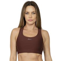 Top Alta Sustentação Run More 04533 Feminino cor:marromtamanho:G
