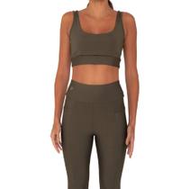 Top Amei Sport Basic Regata - Verde Oliva Top Amei Sport Basic Regata - Verde Oliva