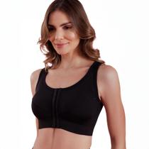 Top Anatômico Plus Size Fecho Frontal Modelo Regata Santa Passion .