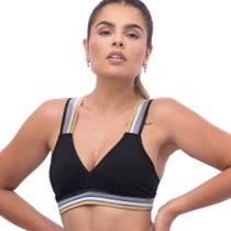 Top Athleisure emana, cor preto Top Athleisure emana, cor preto