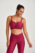 Top Atlanta com Ziper Cajubrasil Vinho Roma