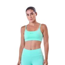 Top Authen Essential Run Trot Ajustavel Reto Verde Menta