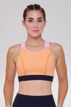 Top Authen Grit Nadador Tout - feminino - laranja+rosa claro