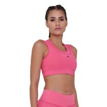 Top Authen Signature Power - feminino - rosa