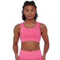 Top Authen Signature Solid - feminino - rosa