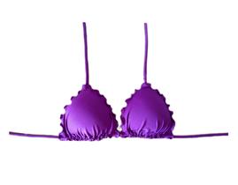 Top avulso com bojo parte de cima do biquíni frufru roxo Top avulso com bojo parte de cima do biquíni frufru roxo