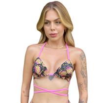 Top Avulso Modelo Cortininha Dupla Face Estampa Farm Verão Top Avulso Modelo Cortininha Dupla Face Estampa Farm Verão