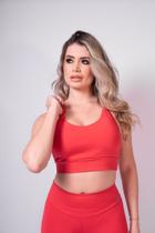 Top Azzam Shine Vermelho Sintonia Top Azzam Shine Vermelho Sintonia
