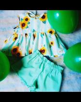 Top babado+short Top babado+short