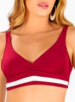 Top Banho de Mar 617.177 Feminino Bicolor Decote V Microfibra T. 44/54