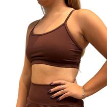 Top Basic Feminino Fitness Academia Poliamida Alça Com Sustentação