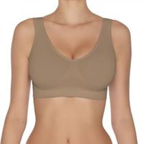 Top Basic Seamless Marrom Hanes Confortável Sem Costura