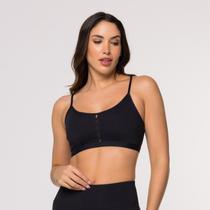 Top Básico Coringa Fitness Academia Poliamida Preto