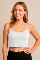 Top Basico Feminino Casual Alça Fina Suplex Sem Bojo 4094