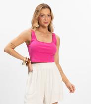 Top Básico Feminino em Ribana Rovitex Rosa