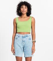 Top Básico Feminino em Ribana Rovitex Verde Top Básico Feminino em Ribana Rovitex Verde