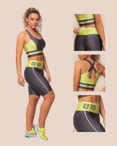 Top + Bermuda com Bolso Cirrê Rala Bela