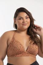 Top Biquíni Cortinão Com Alças Largas Estampado