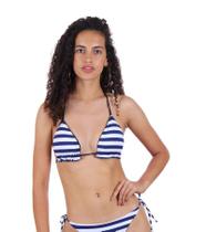 Top Biquíni Cortininha Dupla Face - Listra Marinho Top Biquíni Cortininha Dupla Face - Listra Marinho