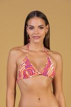Top Biquíni Cortininha Fixo Estampado