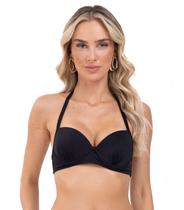 Top Biquíni Liso Com Bojo Uni Femme Preto