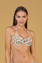 Top Biquíni Meia Taça Estampado Top Biquíni Meia Taça Estampado