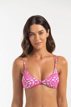 Top Biquíni Triângulo Fixo Com Argola Estampado Top Biquíni Triângulo Fixo Com Argola Estampado