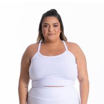 Top Blusa Cropped Plus Size Academia Verão Treino Caminhada