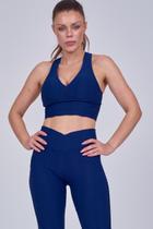 Top Bojo Removível Textura Poly Steep Marinho