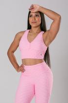 Top Bojo Removível Textura Tulipe Rosa