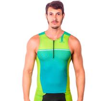 Top camisa sem mangas triathlon elite neon proteção uv 50+ kauna Top camisa sem mangas triathlon elite neon proteção uv 50+ kauna