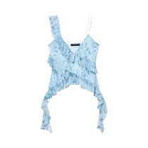 Top Camisole Sem Mangas Com Estampa De Leopardo E Renda Para Mulheres, Top De Praia Verão Com Costas