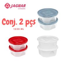 Top Center Online Conjunto c/ 2 Potes Equador 1220ml Redondo Livre de Bpa - cor aleatória