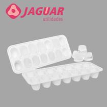 Top Center Online Kit 2 Formas de Gelo Flexível Branca Forminha 14 Cubos Jaguar Plástico BPA Free Fr - NoBrand