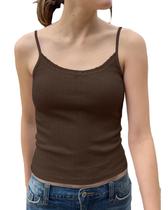 Top Cioatin Y2K Lace Trim Bow Pointelle Knit Crop Cami