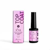 Top Coat Butterfly Pink Vòlia 9g Finalizador Gel para Unhas com Reflexos Perolados