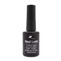 Top Coat Com Glitter 12ml - Real Love