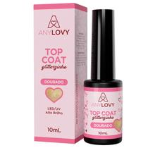 Top Coat Dourado Anylovy 9g - Brilho com Glitter Perfeito