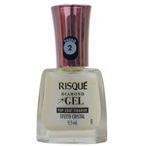 Top Coat Fixador Efeito Cristal Diamond Gel Risque 9,5ml