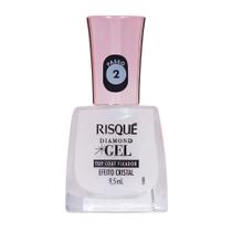 Top Coat Fixador Efeito Cristal Risqué Diamond Gel 9,5ml