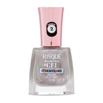 Top Coat Fixador Risqué Diamond Gel Cybercolors Pixelizado 9,5ml