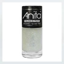 Top Coat Folhas de Prata 10ml - Anita