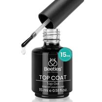 Top Coat Gel Transparente Sem Limpeza Beetles Gel Polish 15 ml