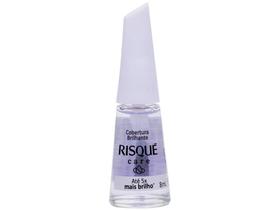 Top Coat Risqué Care Cobertura Brilhante Transparente - Hipoalergênico 8ml