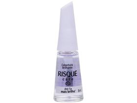Top Coat Risqué Cobertura Brilhante Transparente - Hipoalergênico 8ml