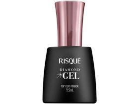 Top Coat Risqué Diamond Gel Fixador - Cremoso Hipoalergênico 9,5ml