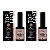 Top Coat Volia Clear 9G kit com duas unidades Top Coat Volia Clear 9G kit com duas unidades