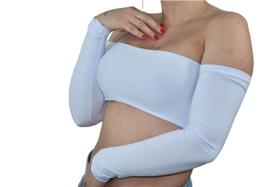 Top Com Manga Fitness Academia Dia A Dia Microfibra Confortável