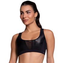 Top Com Recortes Em Tule e Cirre Fitness Selene